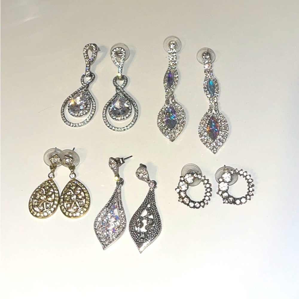 Set of 5 Prom/Wedding Earrings